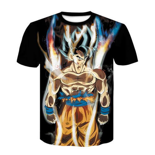 Saiyan muscle Goku fighting T-shirt