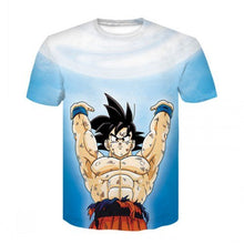 Load image into Gallery viewer, Saiyan muscle Goku fighting T-shirt