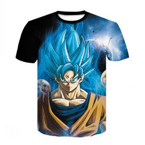 Saiyan muscle Goku fighting T-shirt