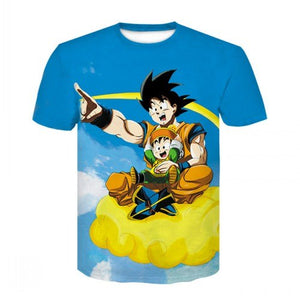 Saiyan muscle Goku fighting T-shirt