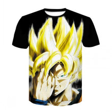 Load image into Gallery viewer, Saiyan muscle Goku fighting T-shirt