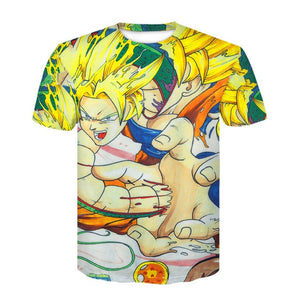 Mens Summer Fashion 3D Super Saiyan