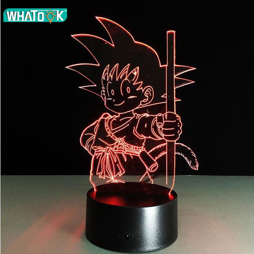 LED Acrylic Table Lamp Toys Action Figures 7 Colors